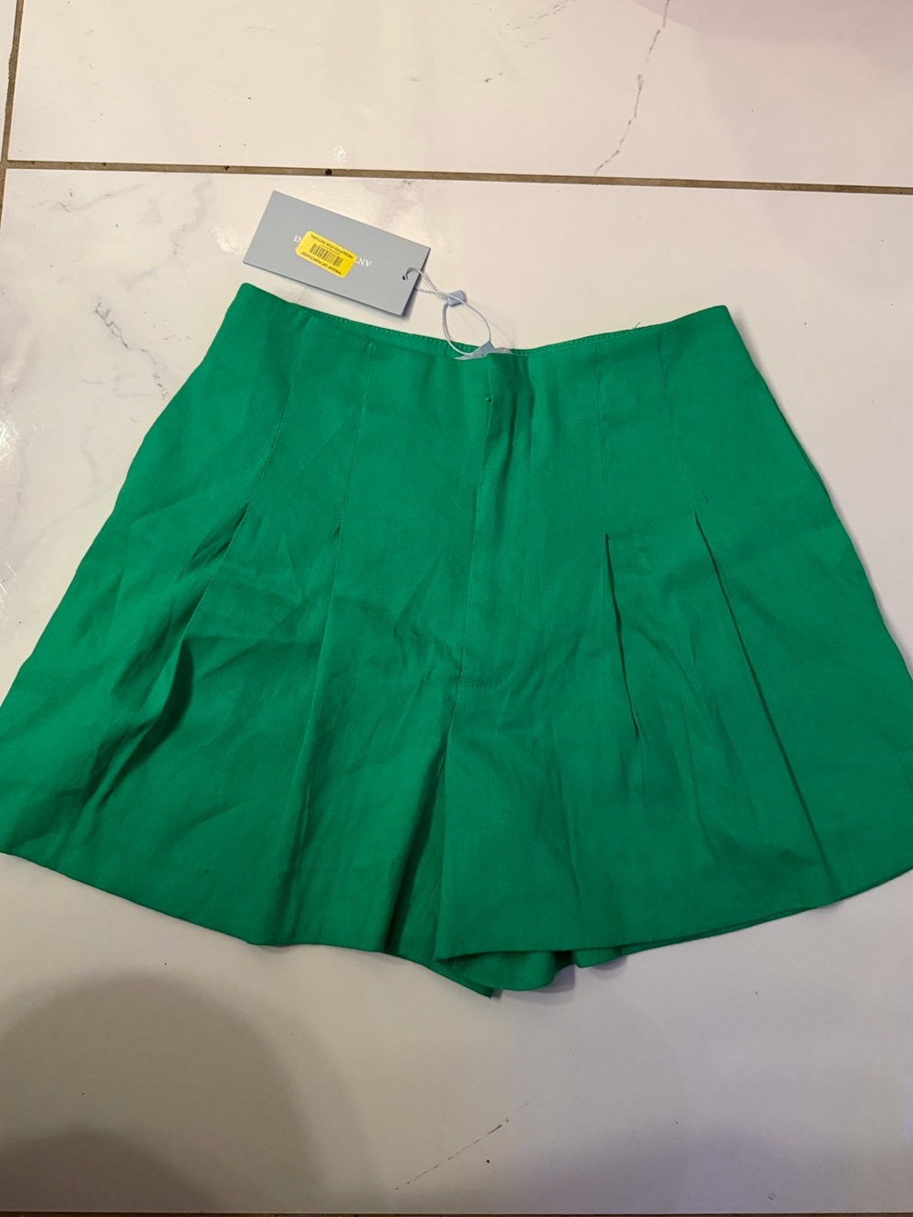 ANTONIO MELANI Emerald Green Pleated dress short